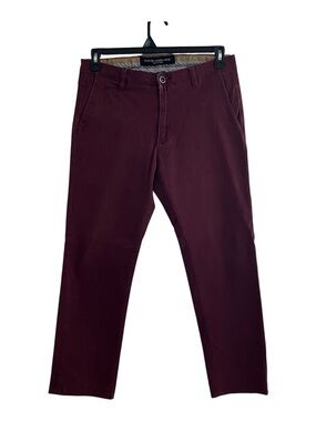 Truth Substance Common Sense Men’s Burgundy Chino Pants 32x26 Straight Leg